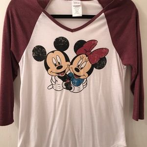 Mickey & Minnie baseball tee